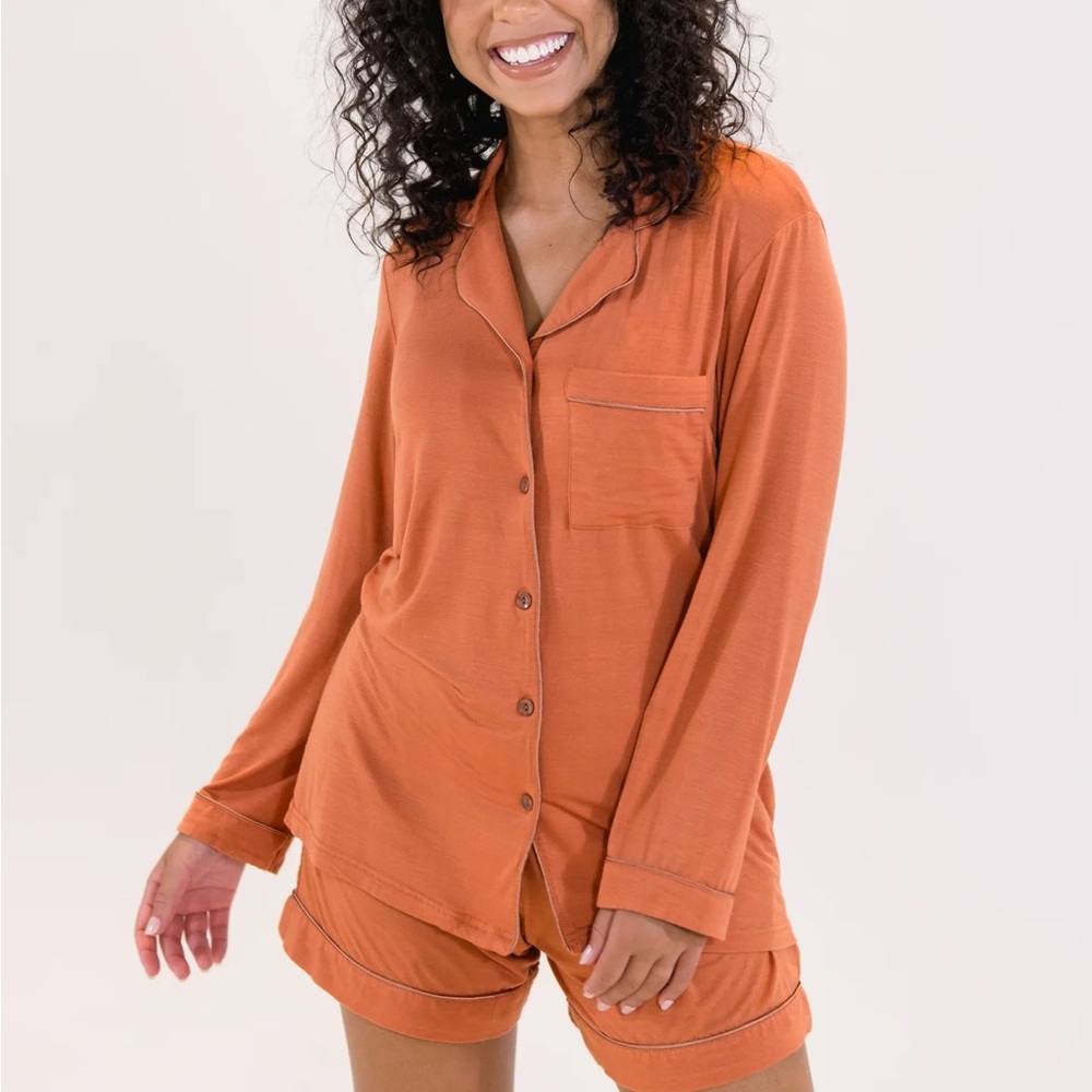 NWT in my Sundays terracotta long sleeve with shorts pjs